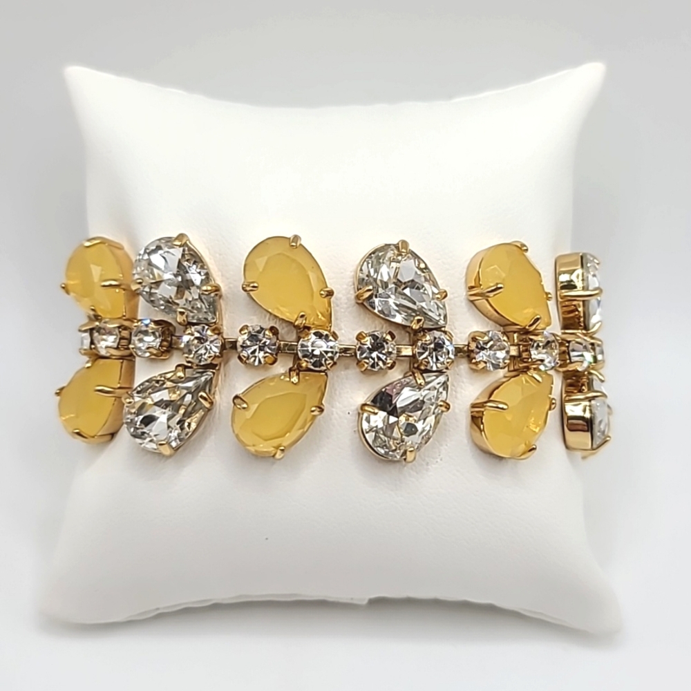 Kate Spade Gold Crystal Statement Bracelet - Picture 1 of 7